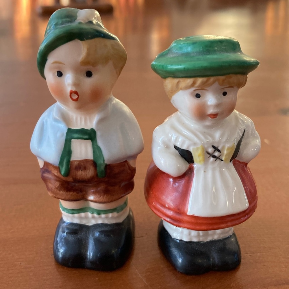 Vintage Goebel German boys and girl Salt  & Pepper Shakers